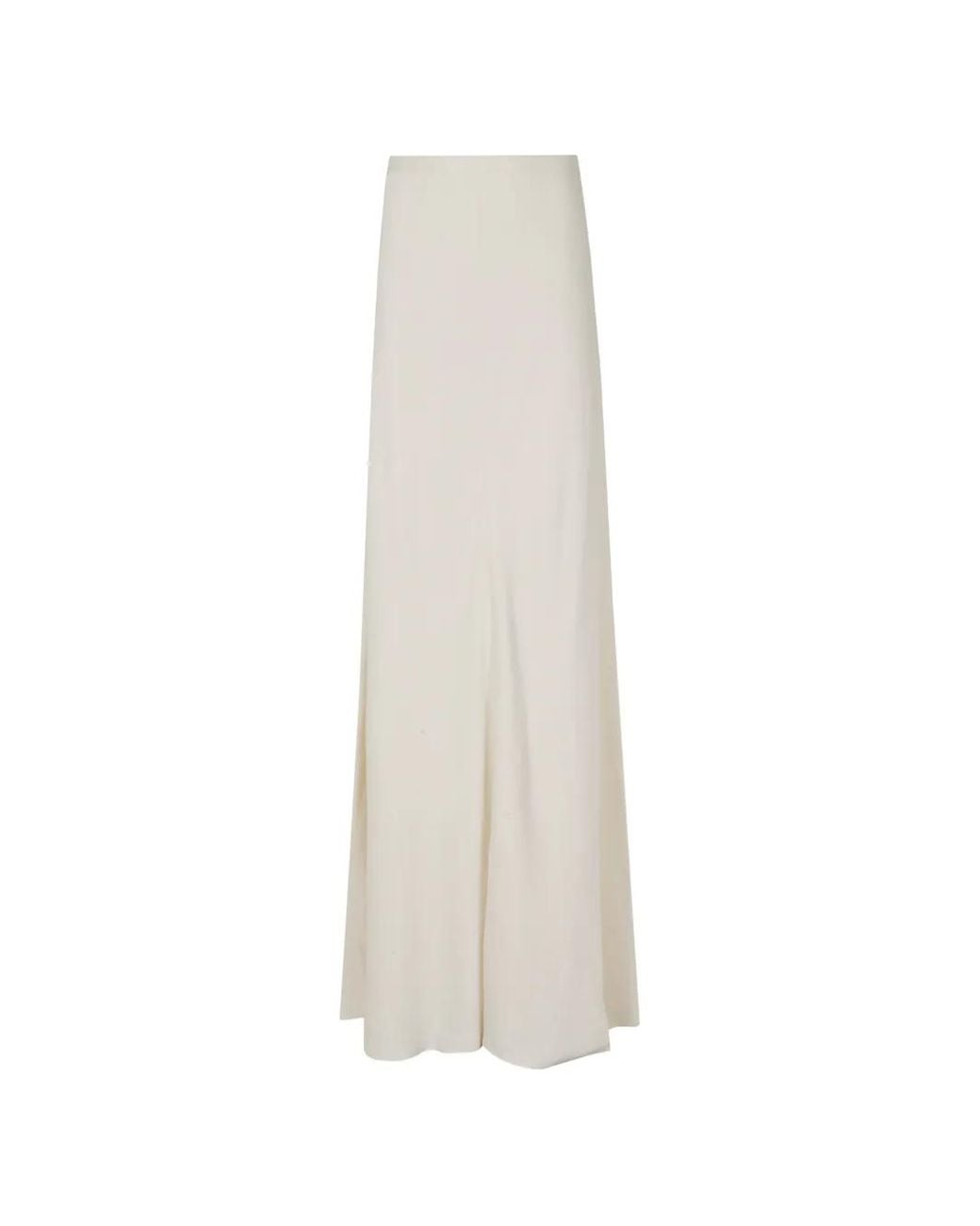 Alberta Ferretti White Long Straight Skirt
