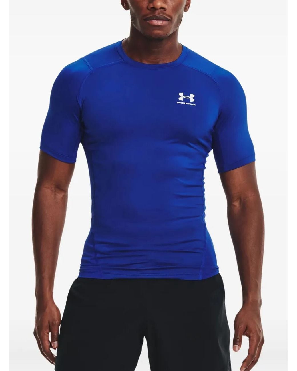 Under Armour Blue Logo-Print T-Shirt for men