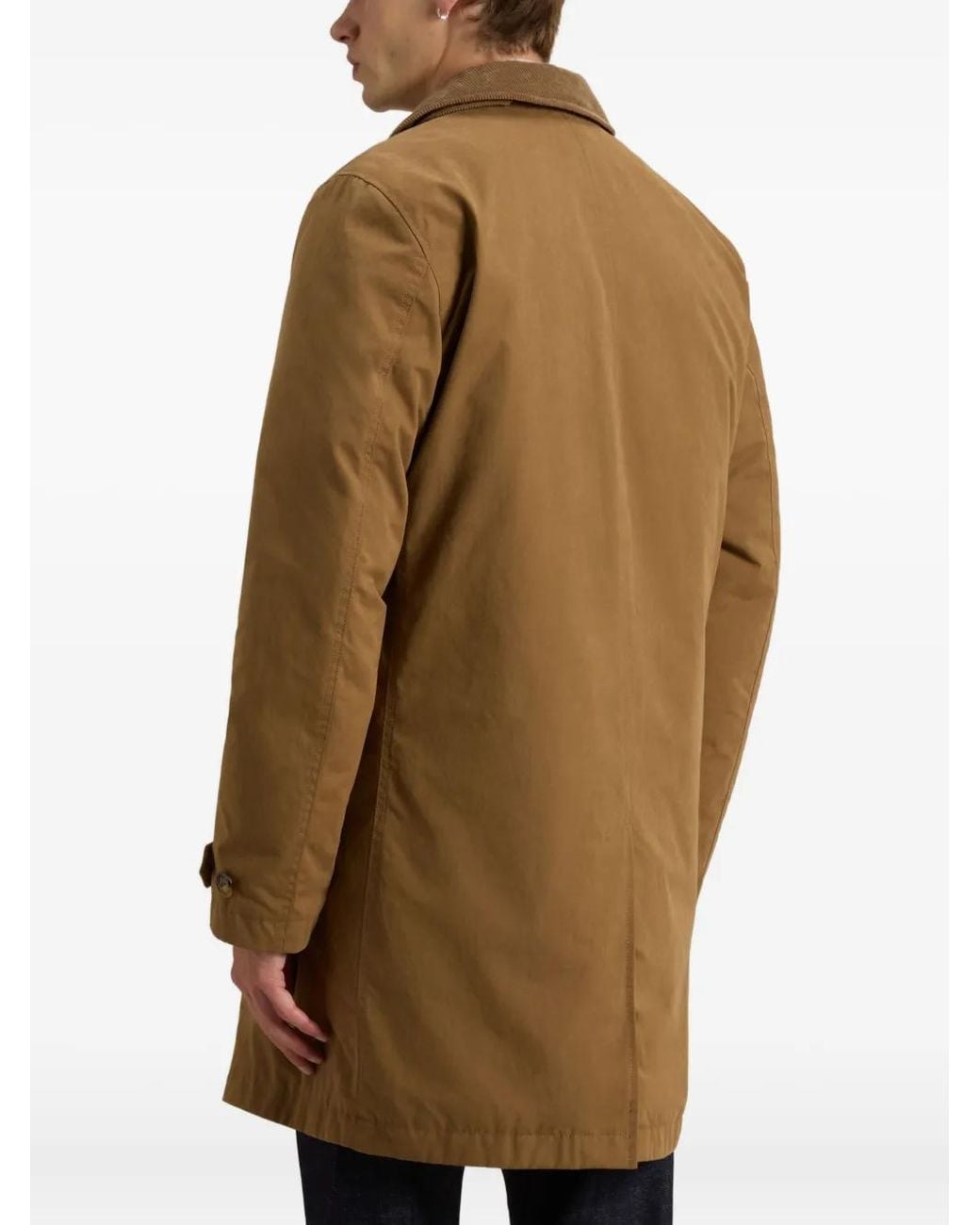 Woolrich Natural Long-Sleeve Padded Coat for men