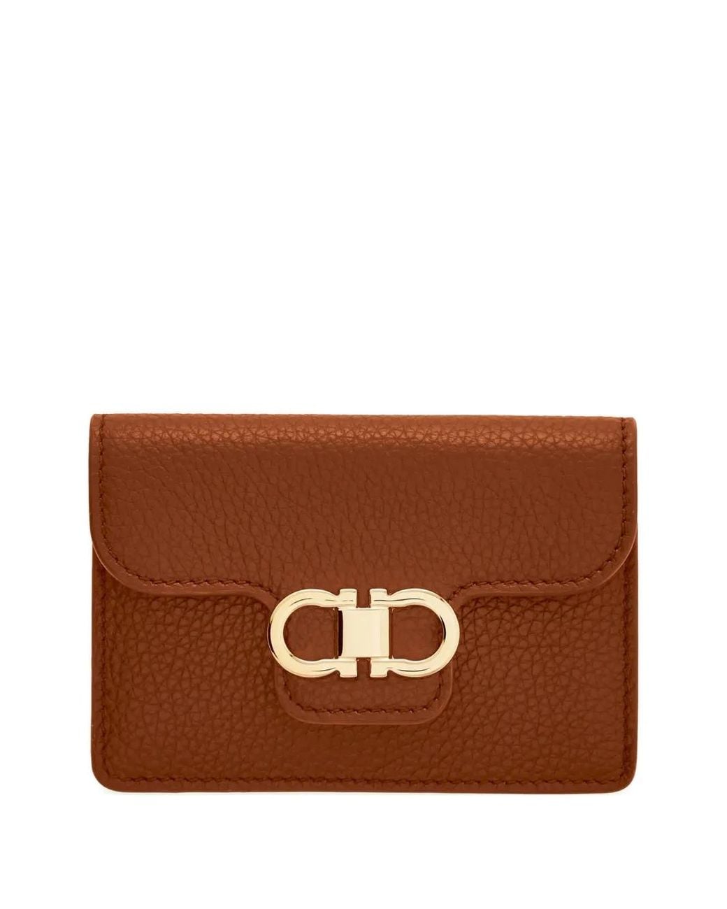 Ferragamo Brown Gancini Key Holder