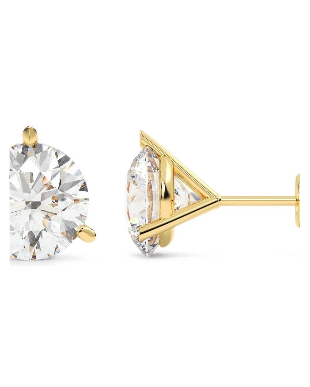 Diamond Essentials White Lab-Grown Diamond Solitaire Stud Earrings