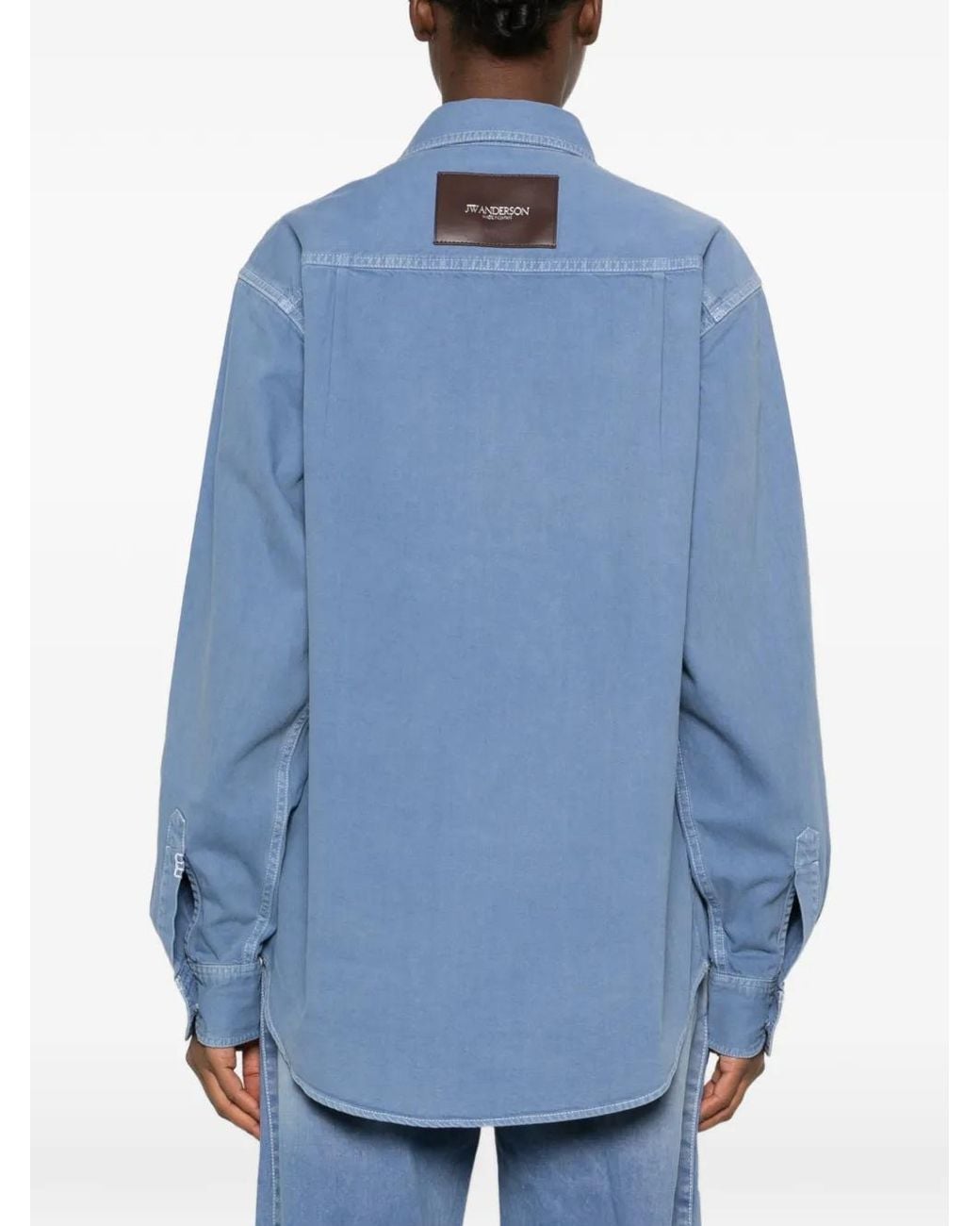 J.W. Anderson Blue Embroidered Oversized Shirt
