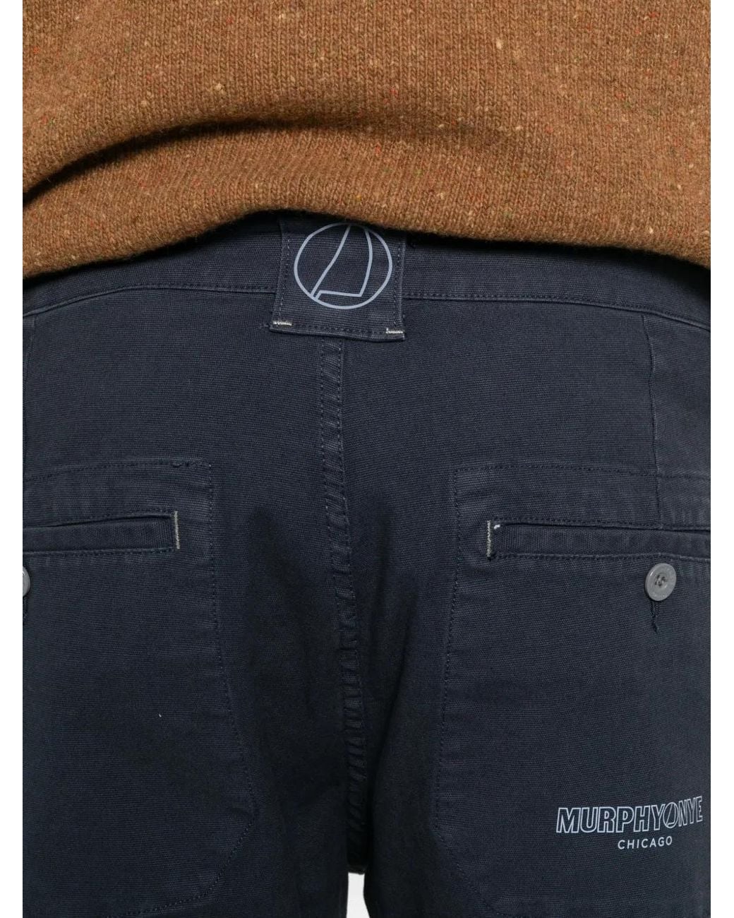 Murphy & Nye Blue Pantalon Droit À Poches Plaquées for men