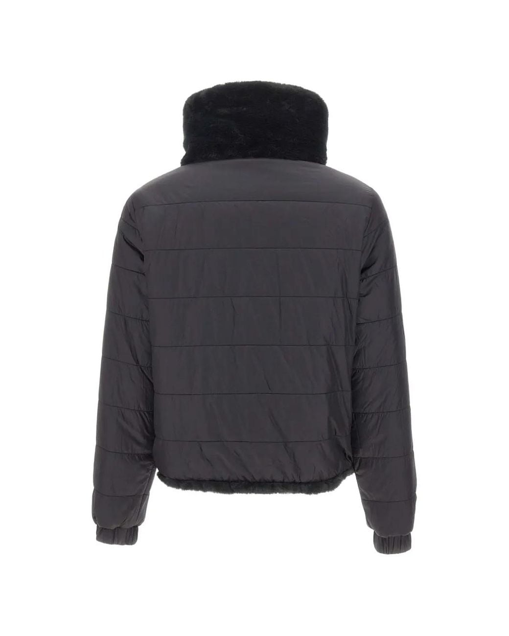 Save The Duck Black Reversible Faux-Fur Jacket