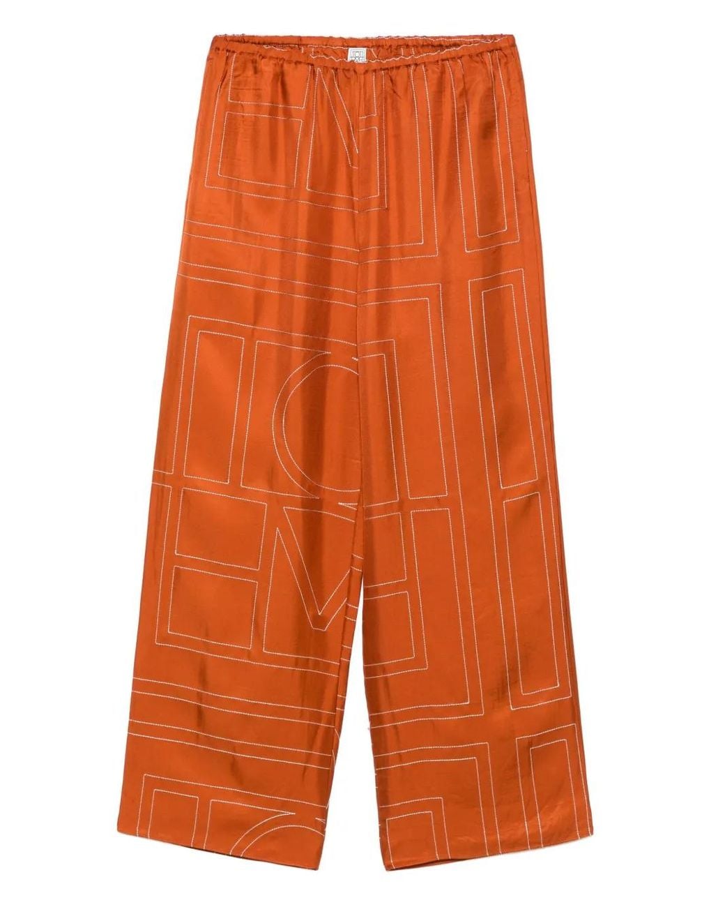 Totême Orange Toteme Silk Pants