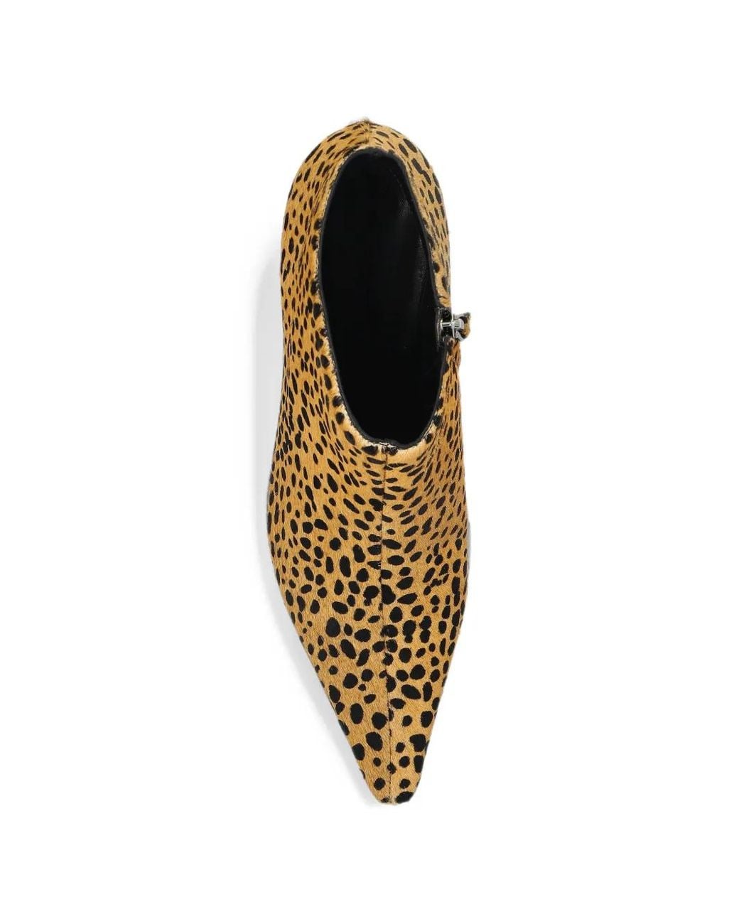 Black Suede Studio Natural Kora Leopard-Print Ankle Boots