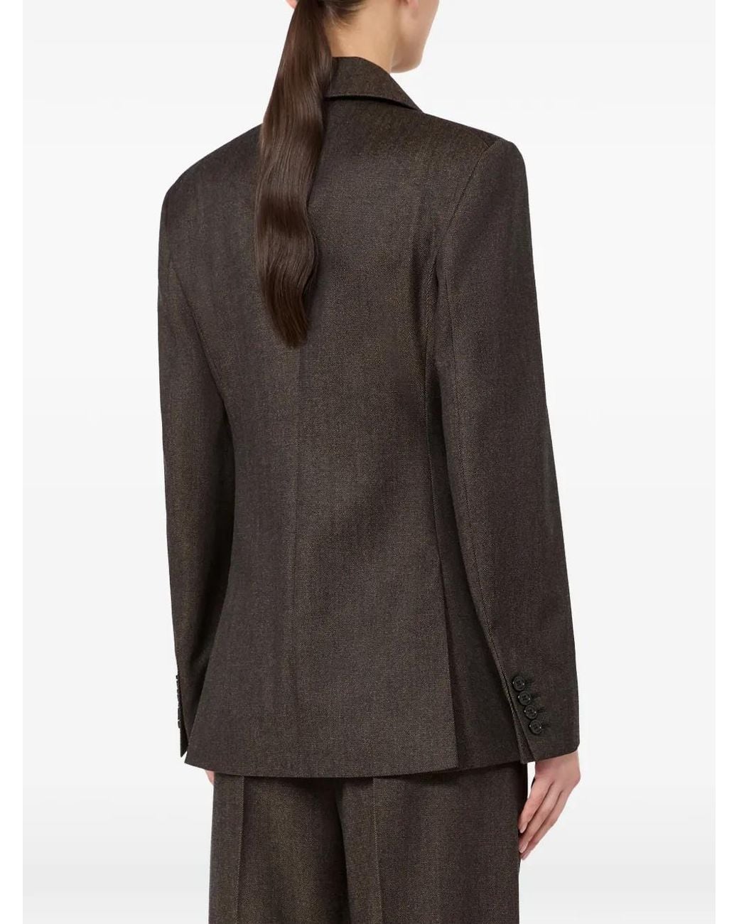 Max Mara Black Single-Breasted Wool Blazer