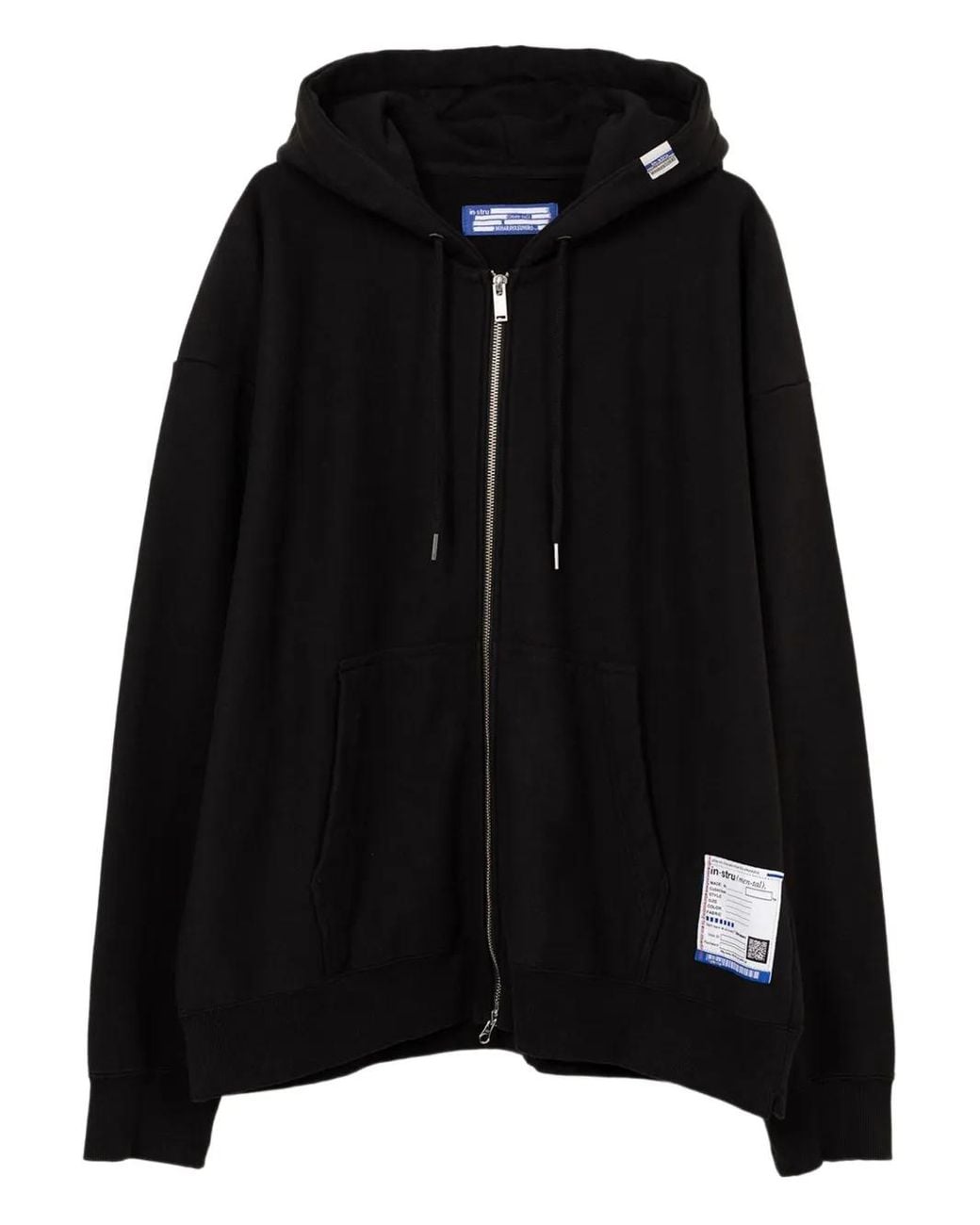 in・stru(men-tal) Black Zip-Up Hoodie for men