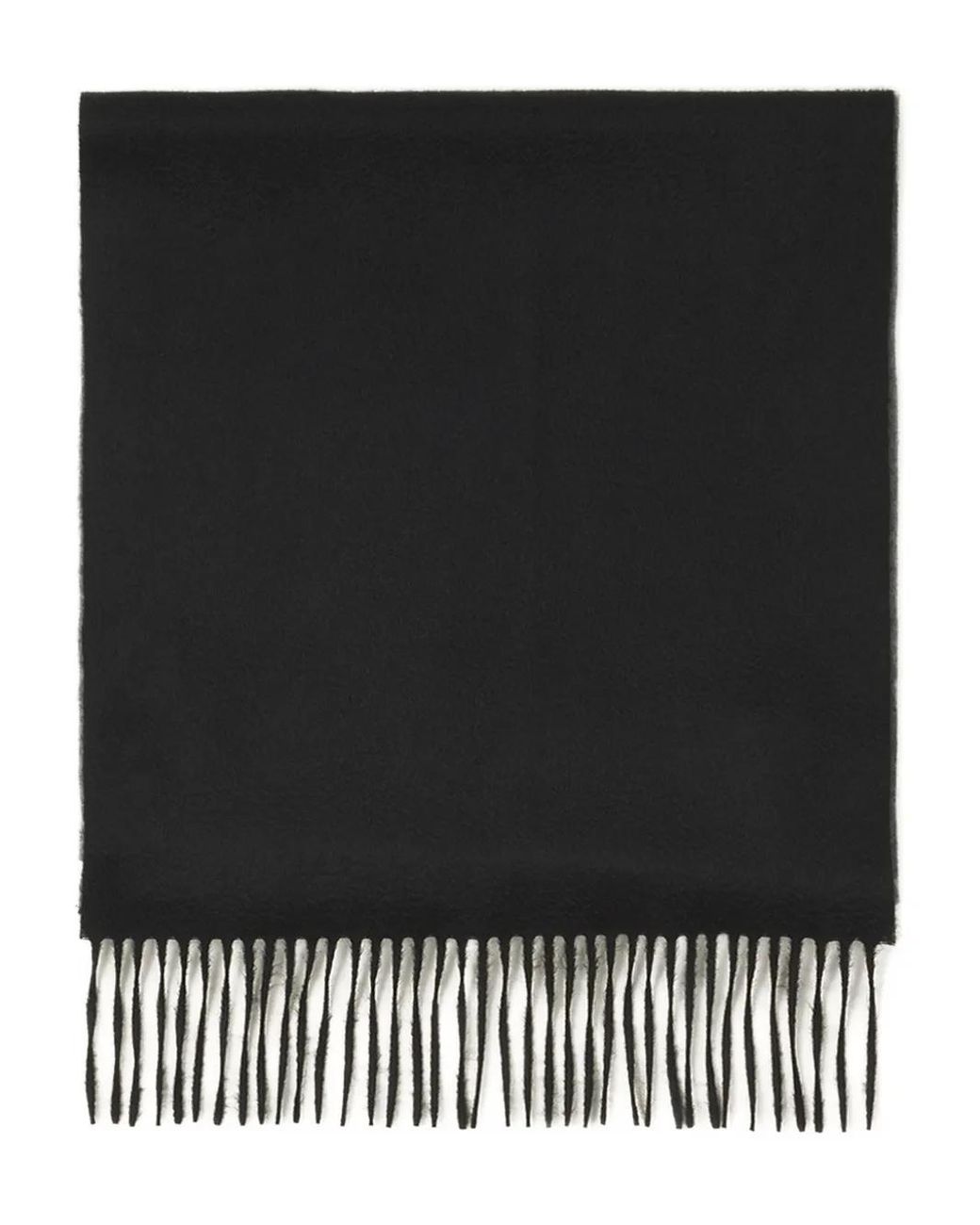 Lanvin Gray Fringed Wool Scarf for men