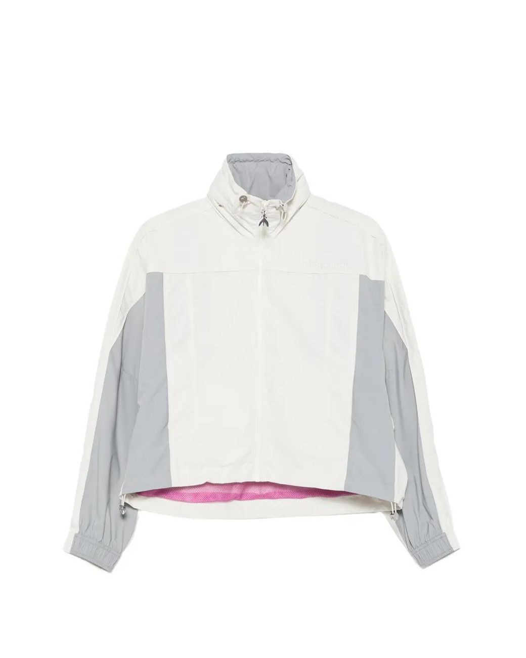 Patrizia Pepe White Colour-Block High-Neck Jacket