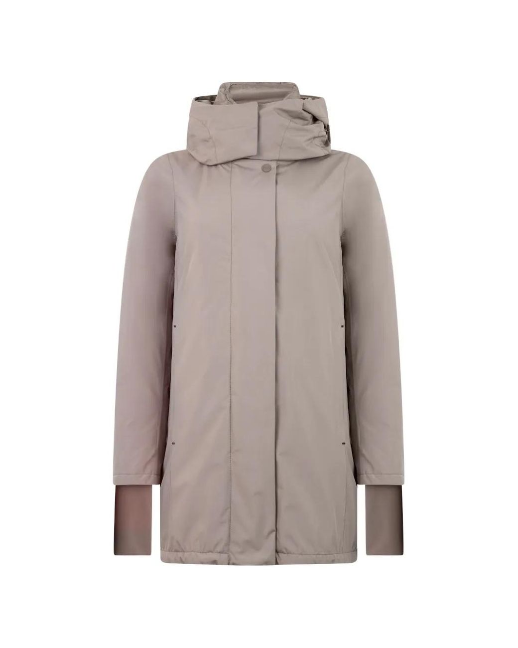 Herno Gray Hooded Zip-Up Jacket