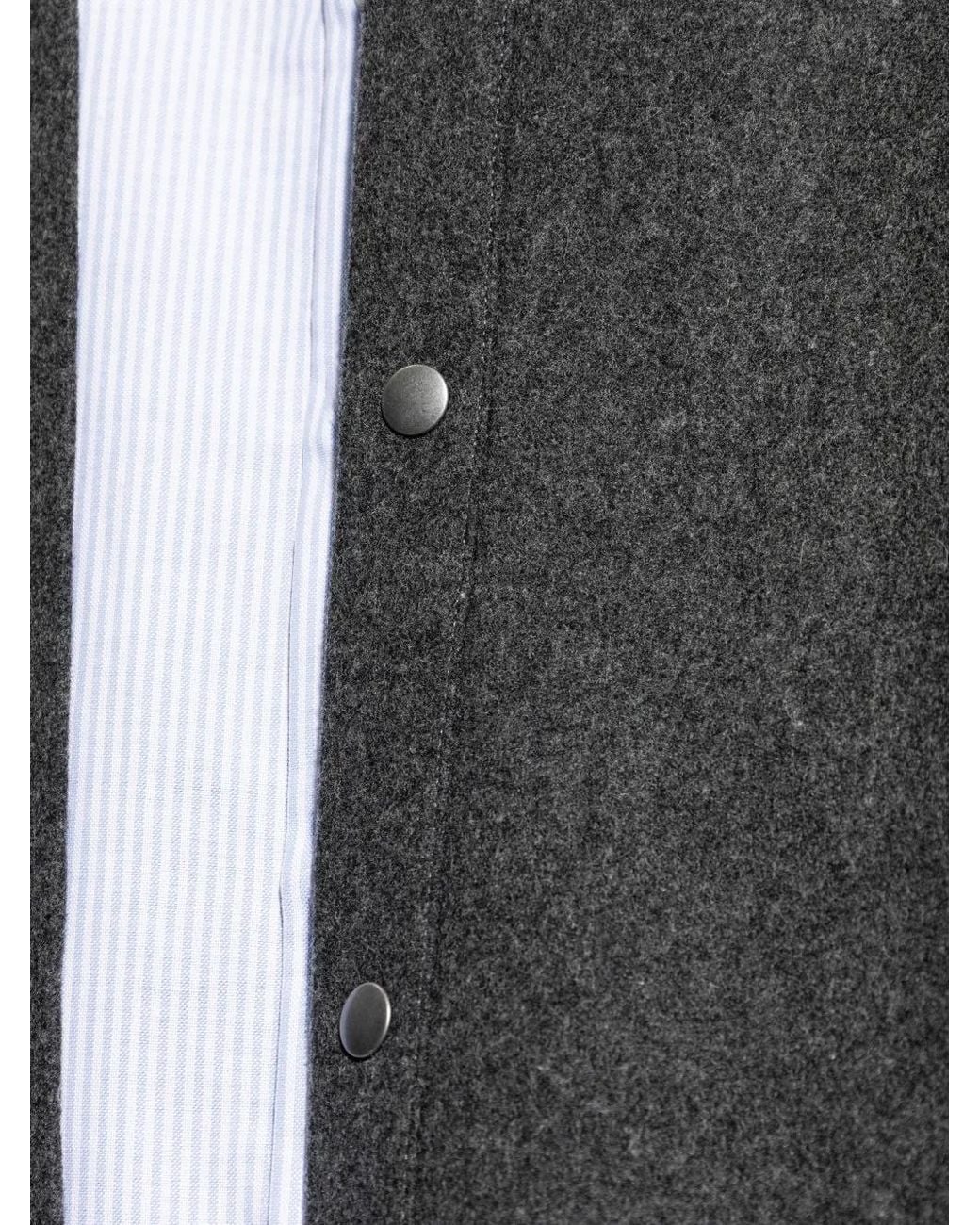 A.P.C. Gray Buttoned Wool Shirt for men