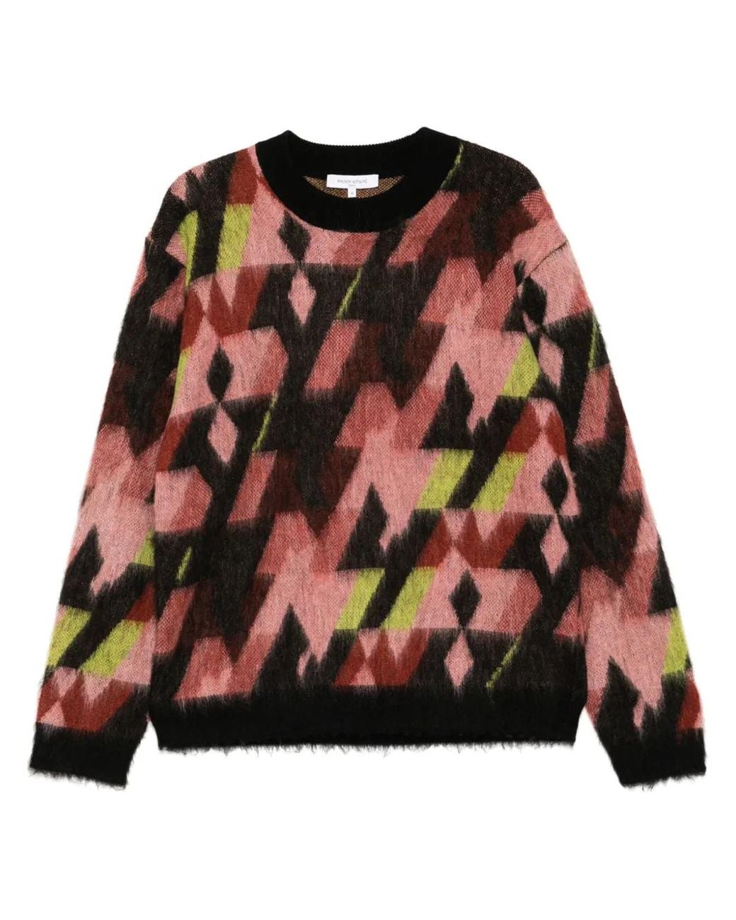 Maison Kitsuné Black Graphic Jumper for men