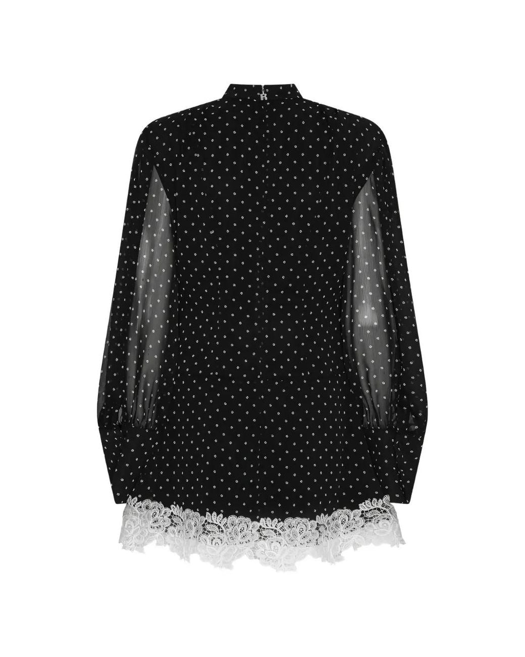 ROTATE BIRGER CHRISTENSEN Black Elegant High Neck Mini Dress With Voluminous Sleeves