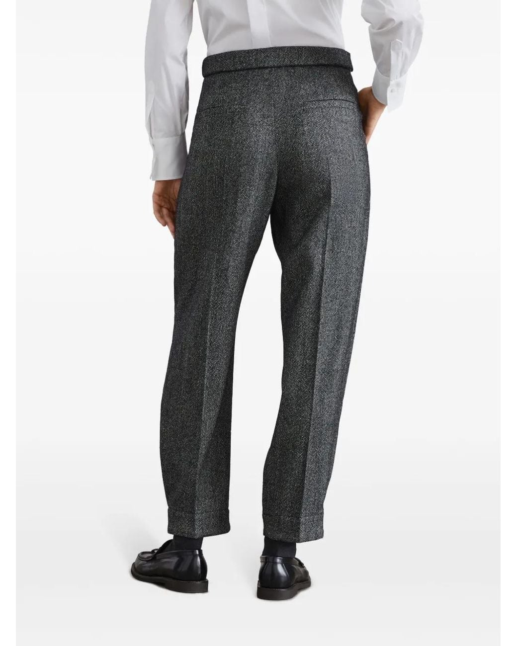 Brunello Cucinelli Gray Wool Baggy Sartorial Trousers