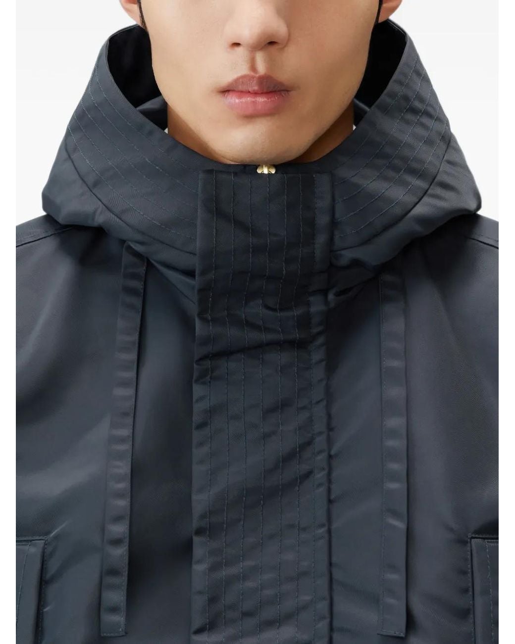 Thom Browne Blue Veste -Barflight En Sergé Technique for men