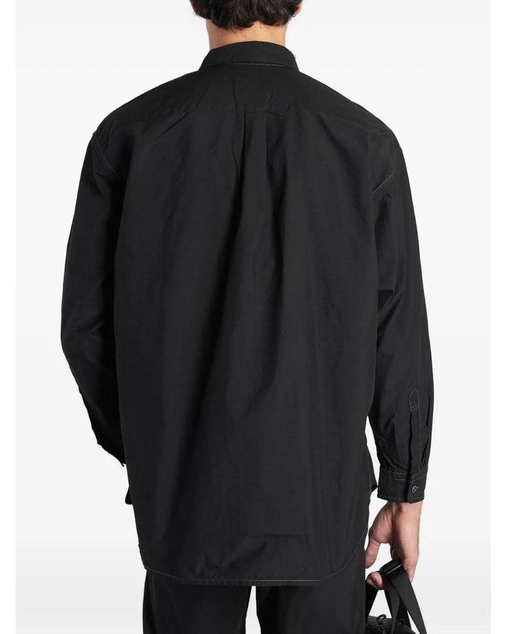 And Wander Black Chemise Cordura À Poches À Rabat Et Logo Imprimé