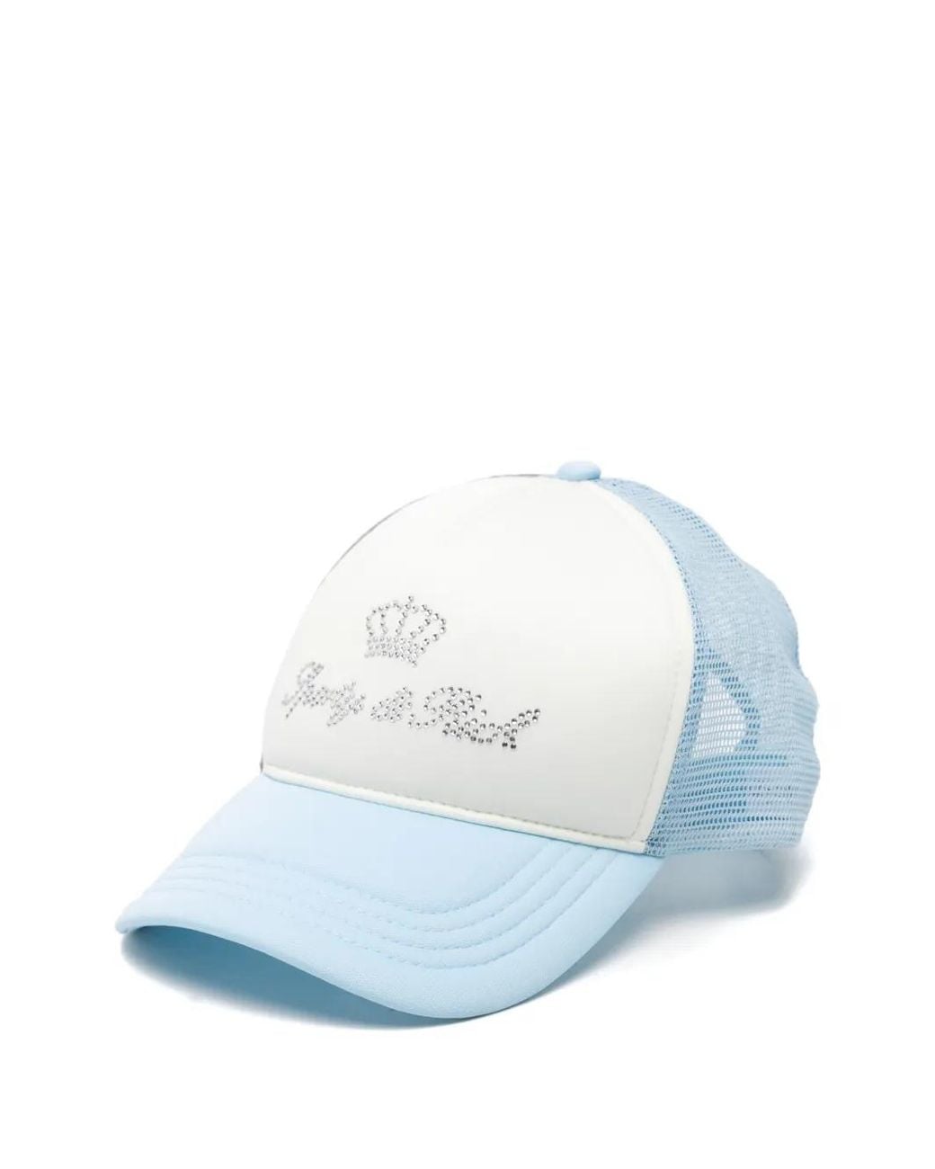 Sporty & Rich Blue Crystal-Embellishment Baseball Cap
