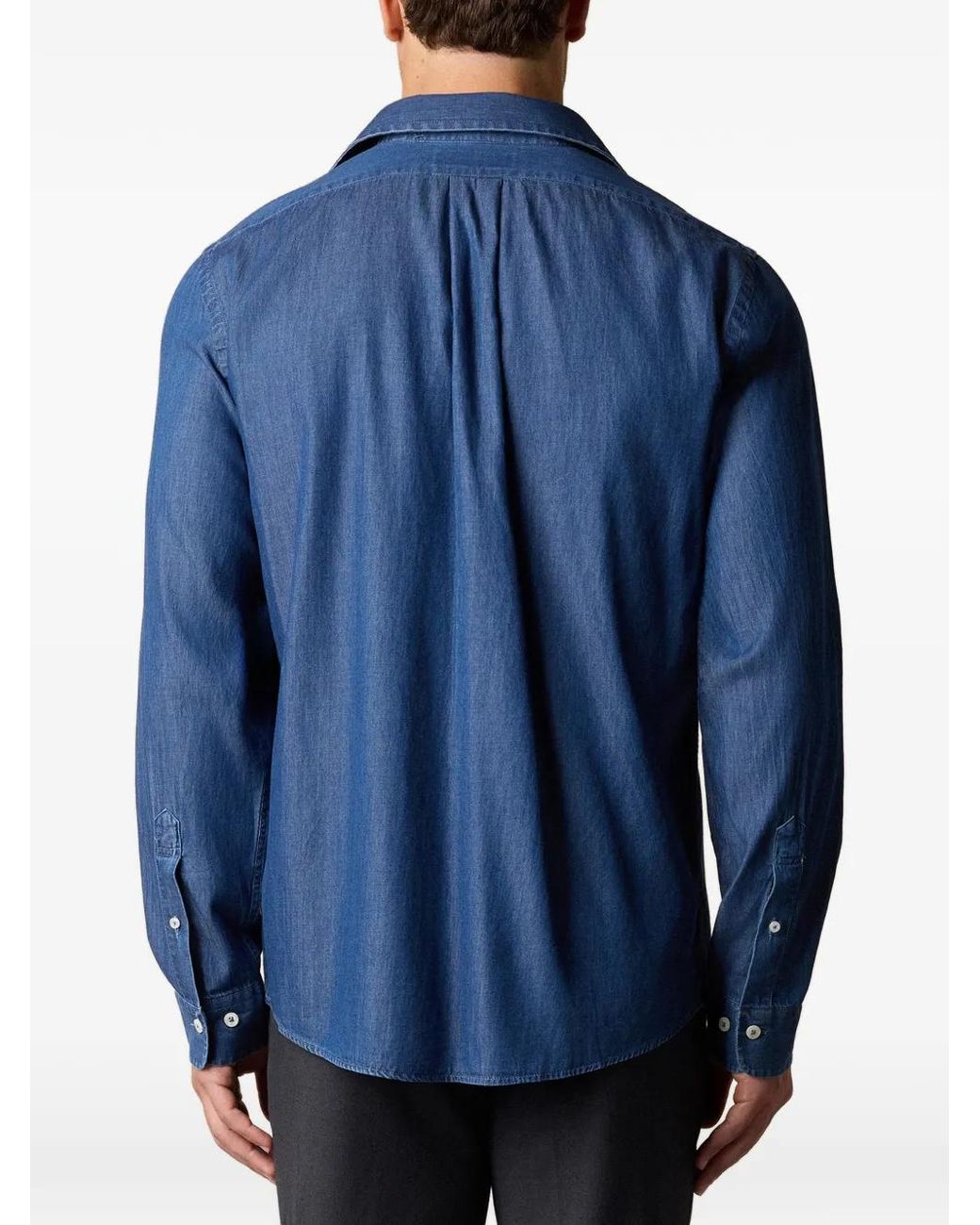Brooks Brothers Blue Spread-Collar Denim Shirt for men