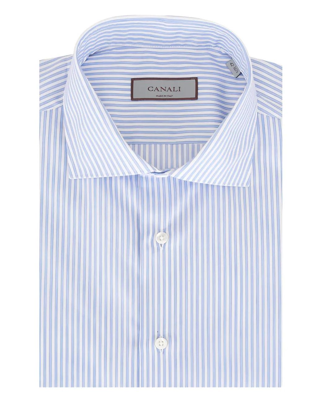 Canali White Striped Shirt for men