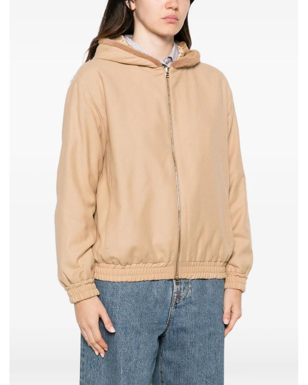 Herno Natural Hooded Zip Jacket