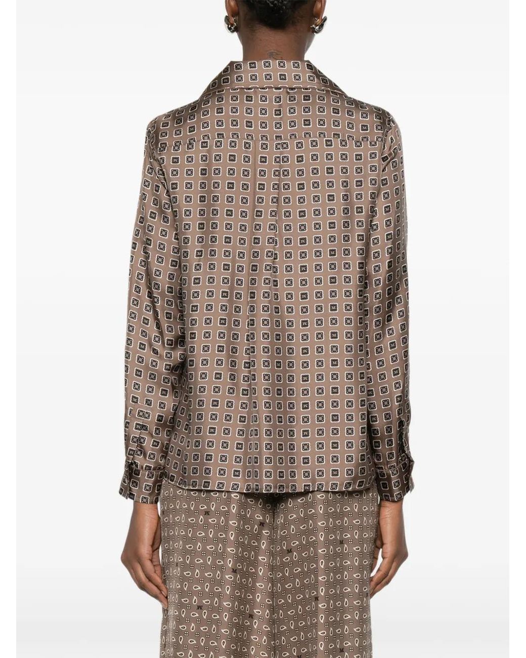 Max Mara Brown Disco Printed Shirt