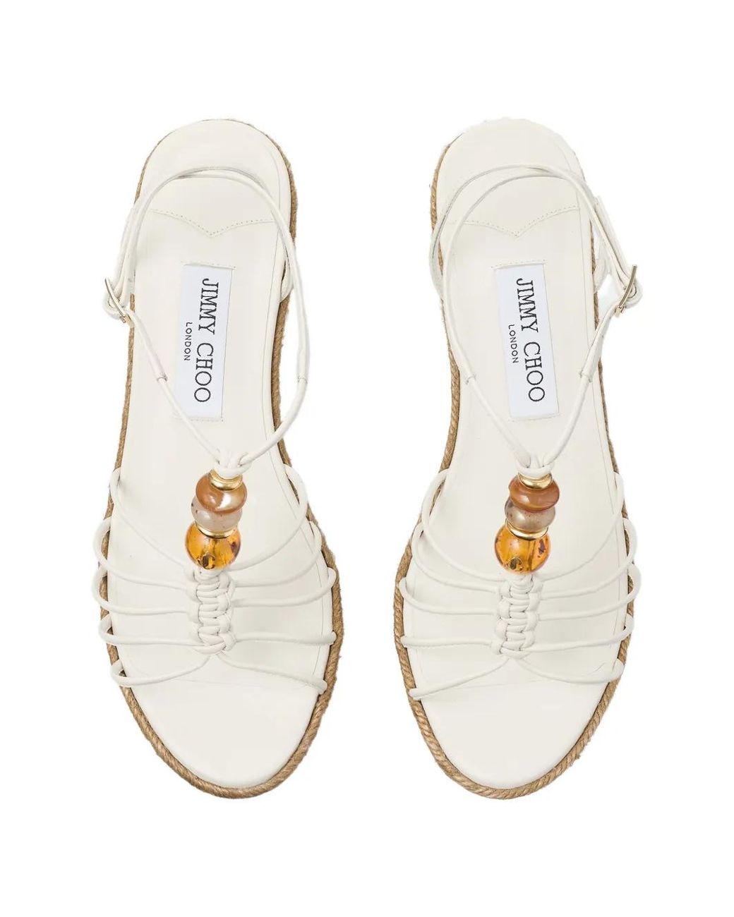 Jimmy Choo White Lemi Wedge 50 Sandals