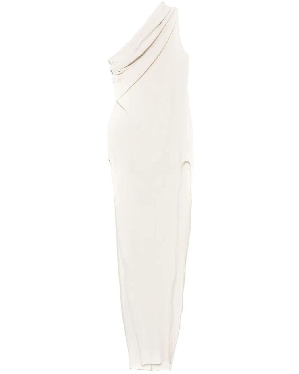 Rick Owens White Athena Long Dress