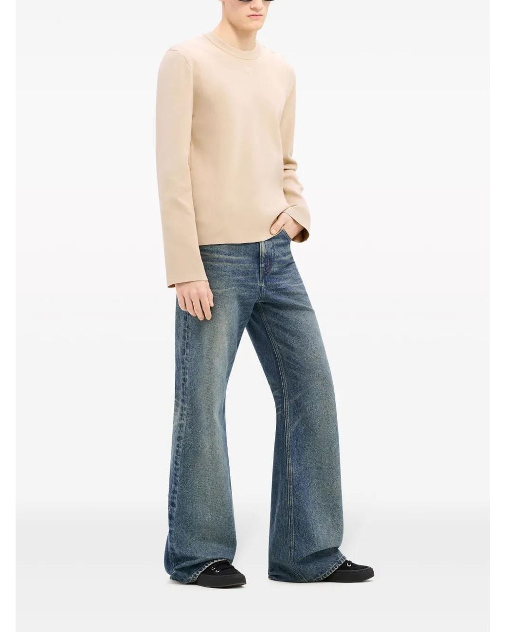 Courreges Natural Shoulder Snaps Sweater for men