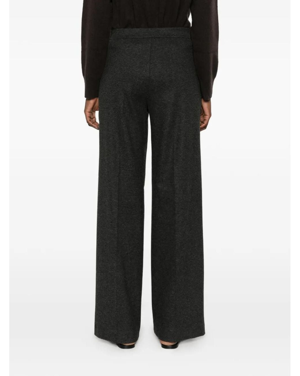 Drykorn Black Awning Pintuck-Detail Trousers