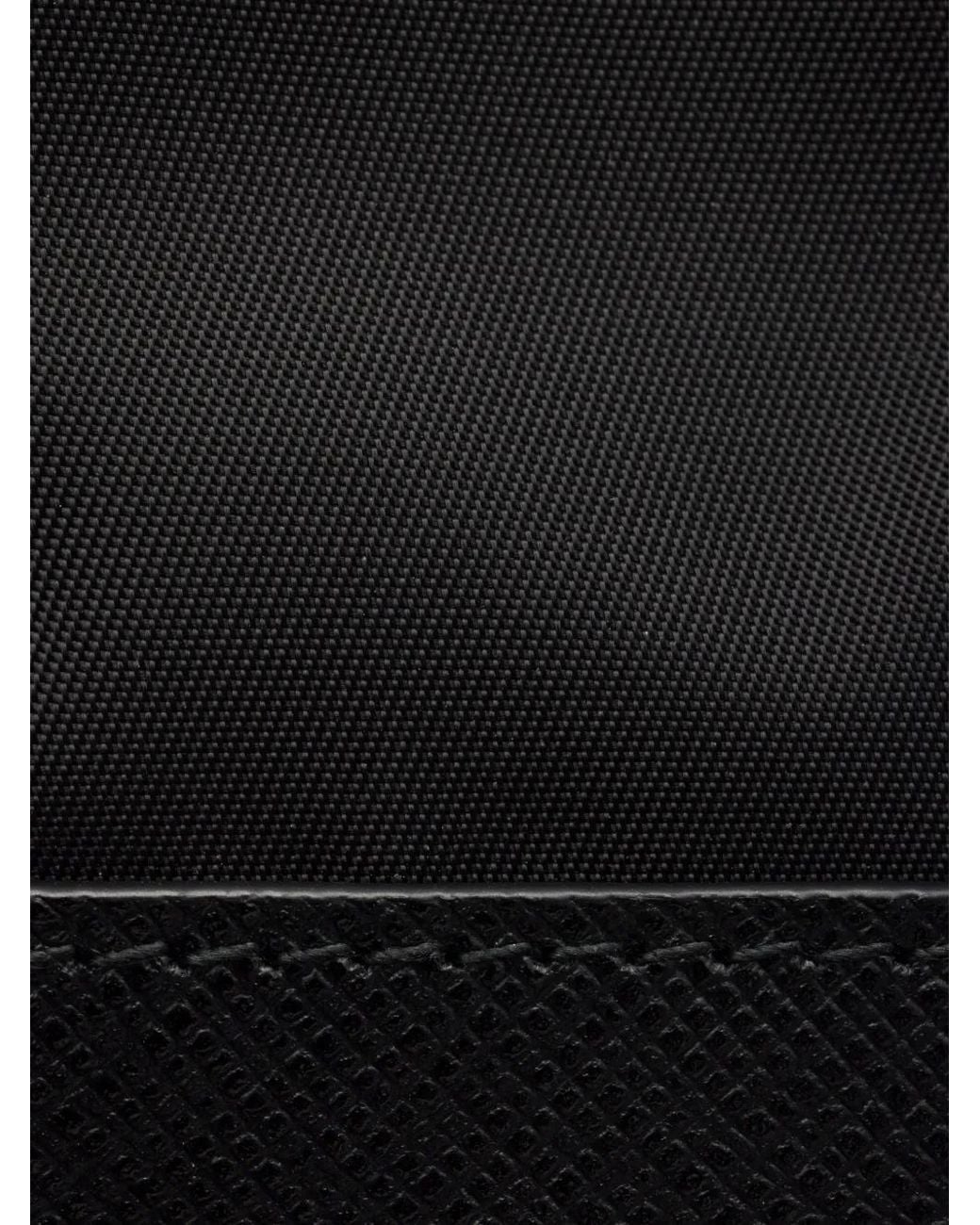 Prada Black Re-Nylon And Saffiano Mini Pouch for men