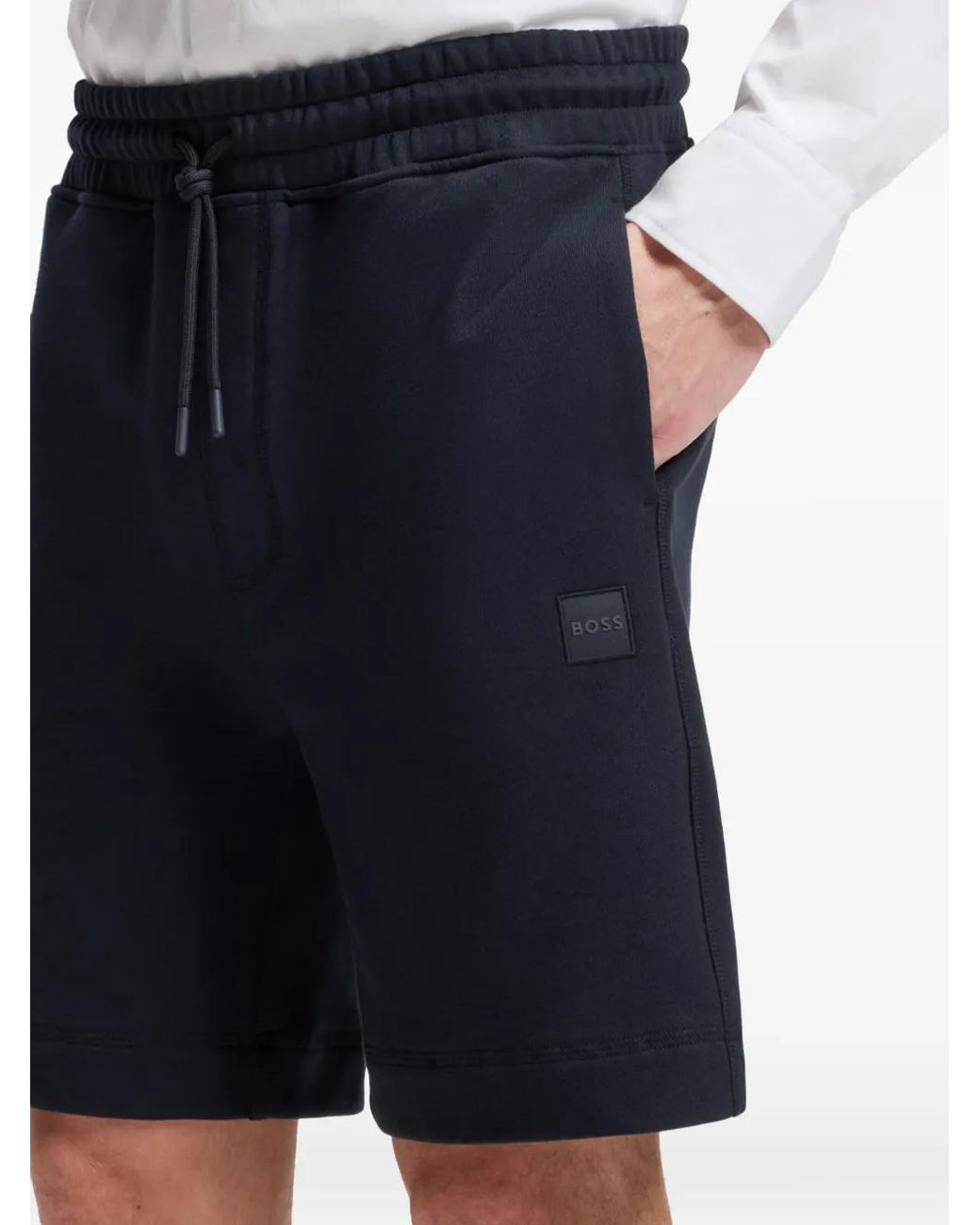 Boss Trainingsshorts Met Logopatch in het Black voor heren
