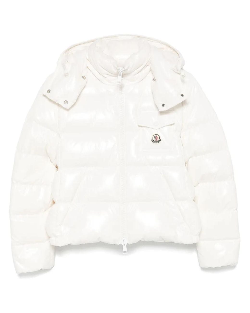 Moncler White Andro Hooded Short Jacket