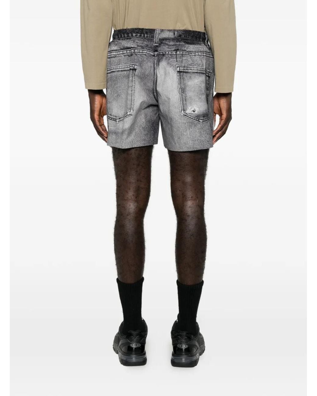 Satisfy Gray Short Ambientwarp À Imprimé Jean for men