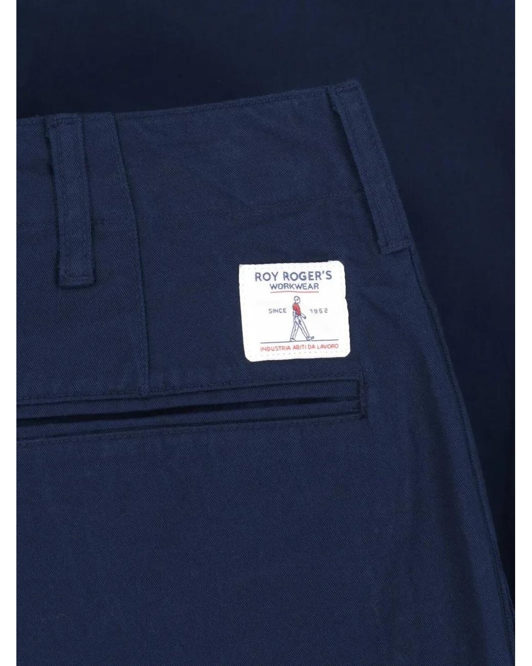 Roy Rogers Blue Cotton Trousers for men