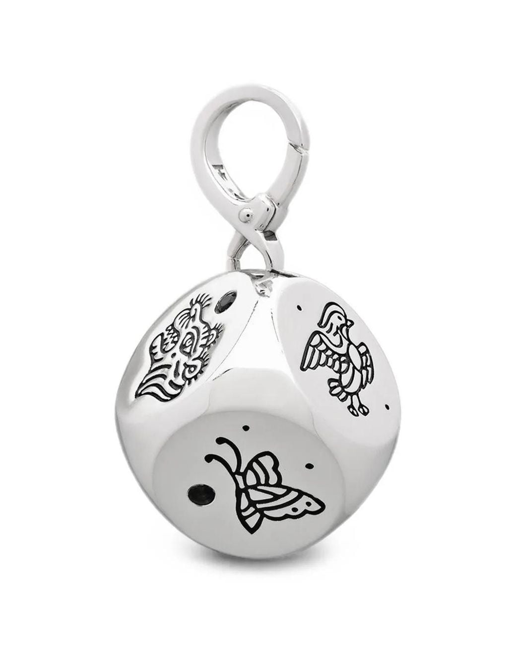 Tom Wood White Roll The Dice Charm