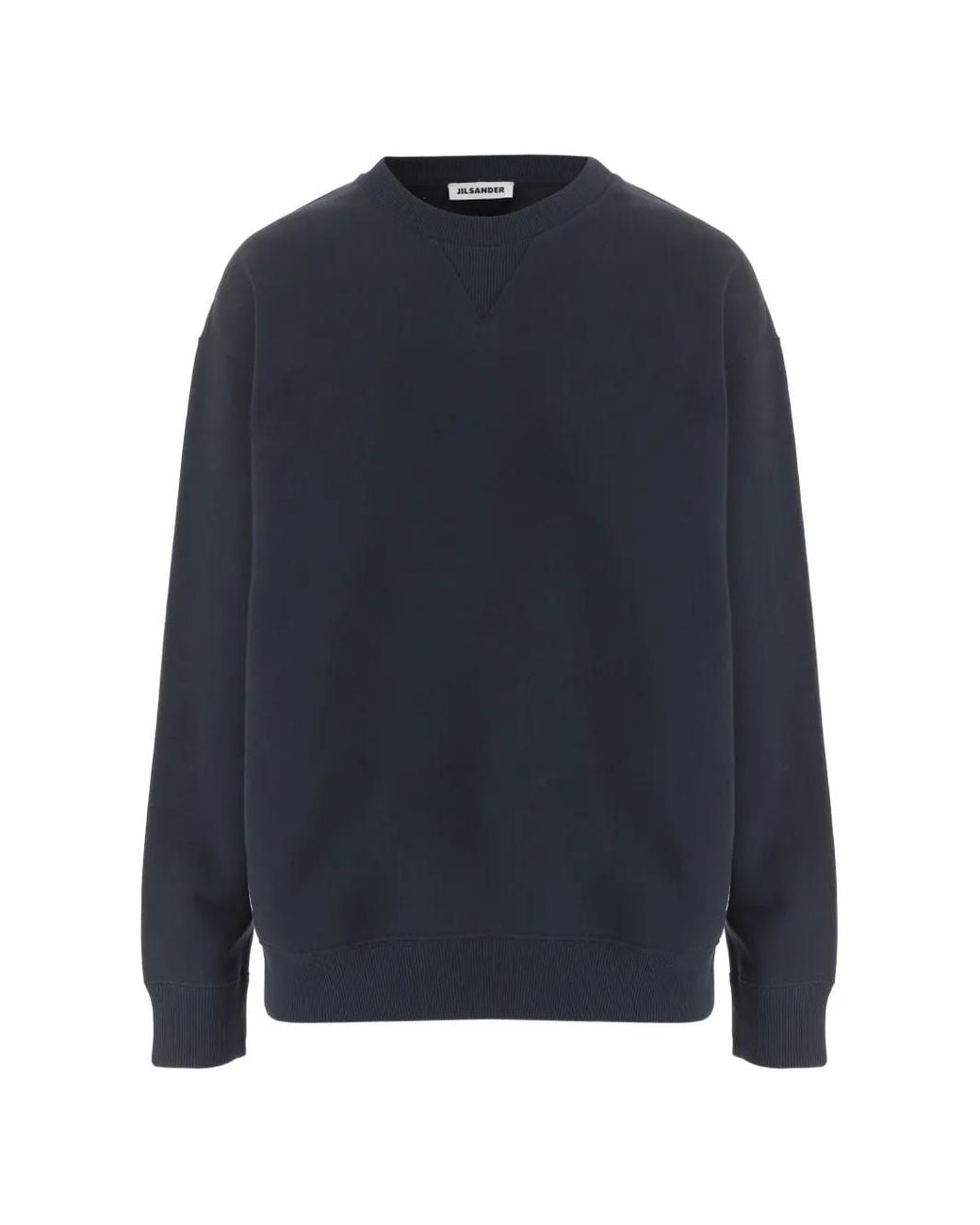 Jil Sander Blue Logo-Print Sweatshirt