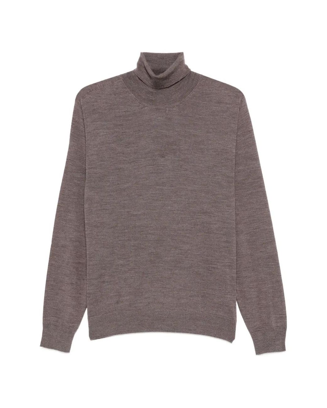 Canali Brown Roll-Neck Sweater for men