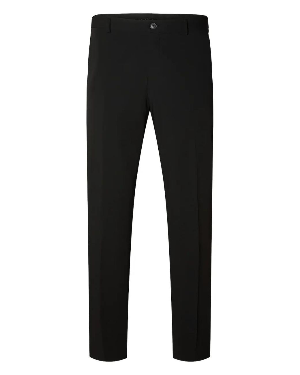 SELECTED Black Button-Fastening Trousers for men
