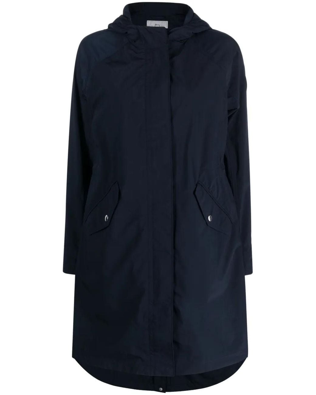 Woolrich Blue Summer Hooded Parka Coat