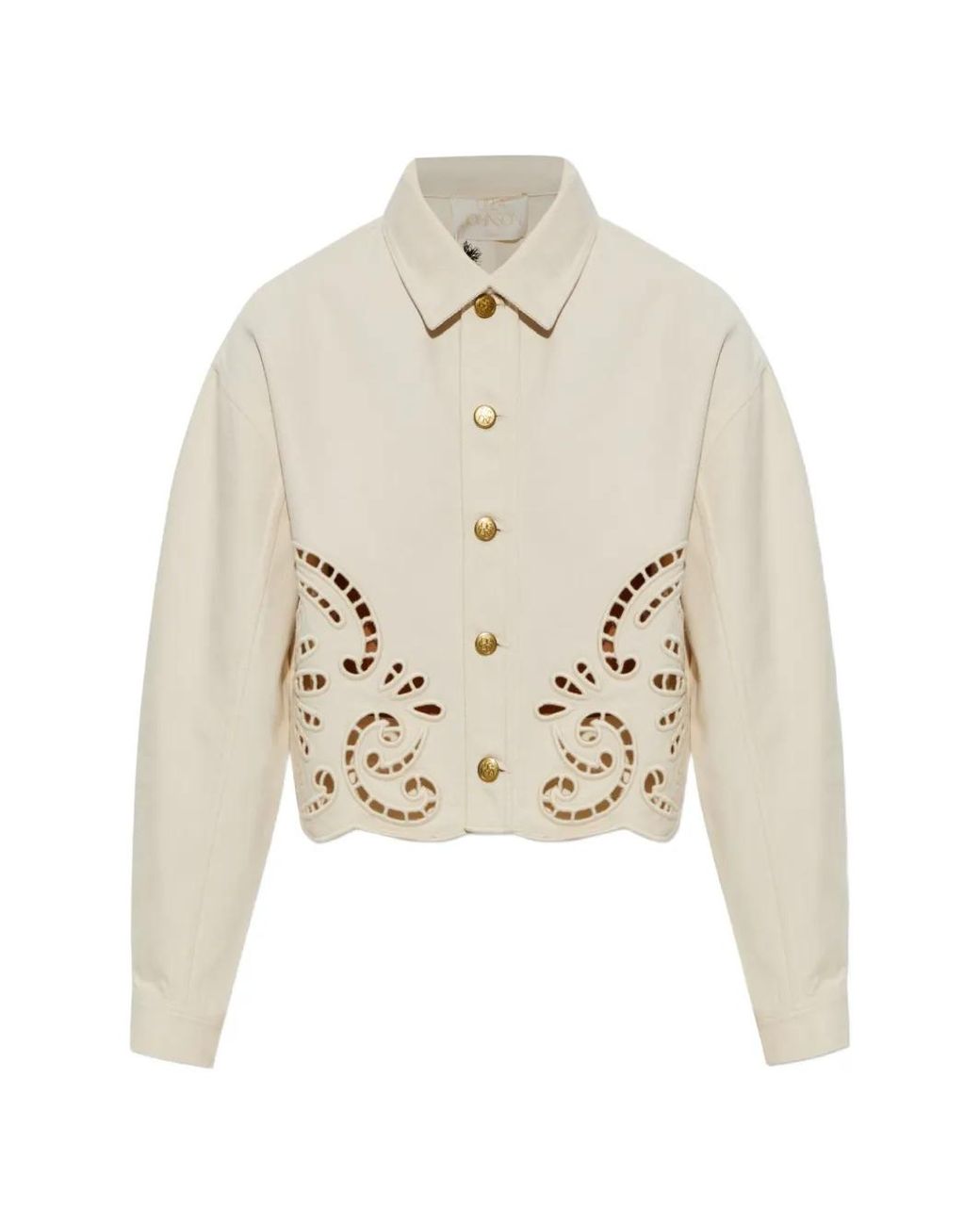 Ulla Johnson White Bobbi Cut-Out Denim Jacket