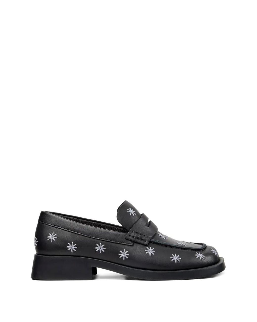 Camper White Donna Floral-Embroidered Loafers
