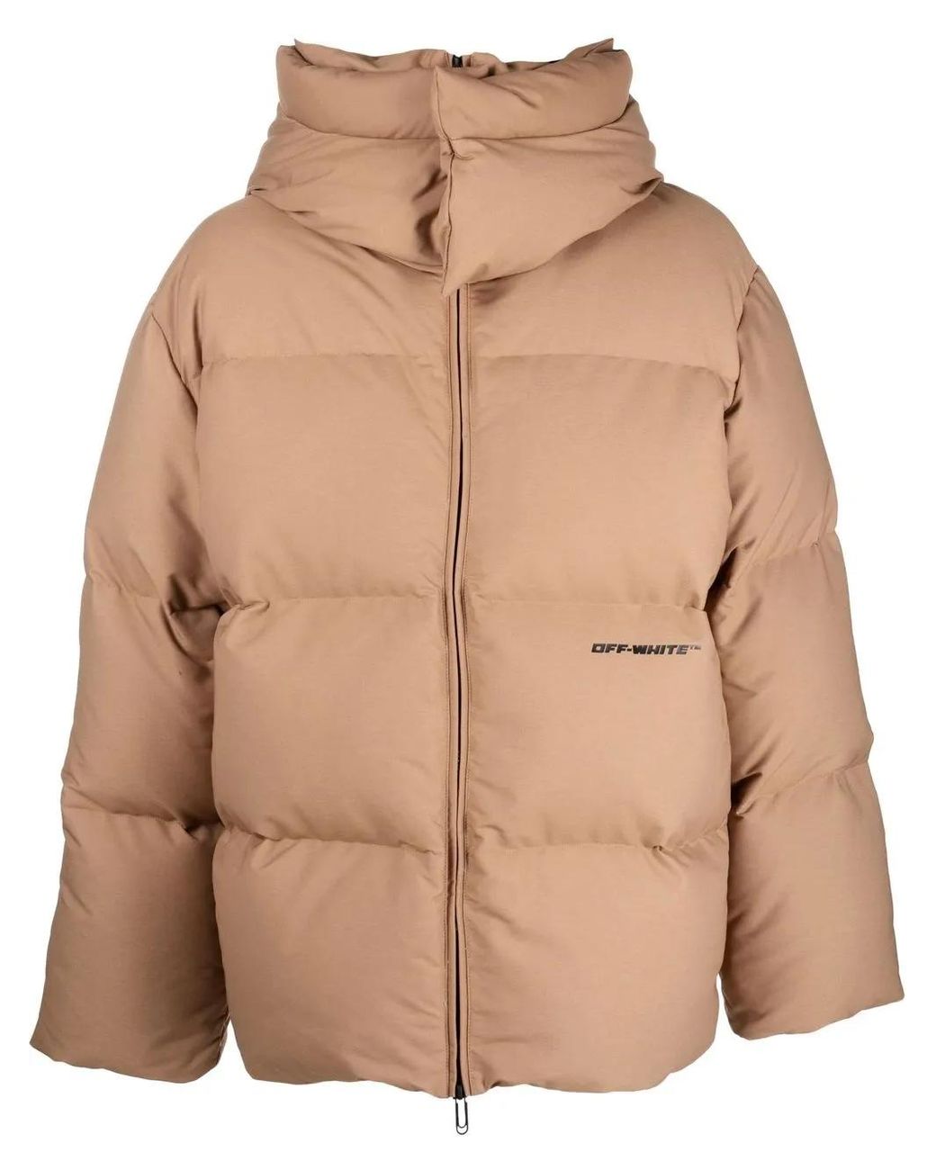 Off-White c/o Virgil Abloh Natural Race Canvas Down Padded Jacket for men