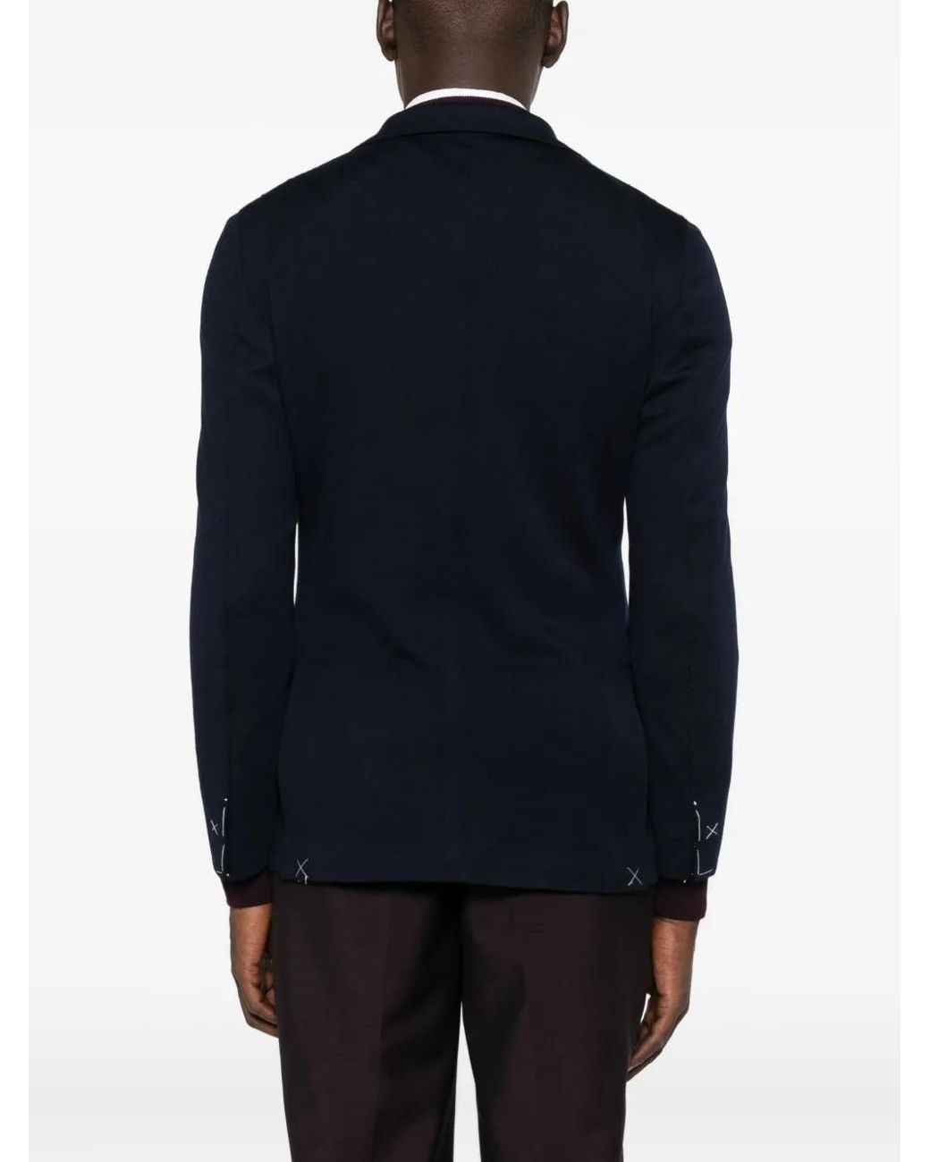 Eleventy Blue Two-Button Patch-Pocket Blazer for men