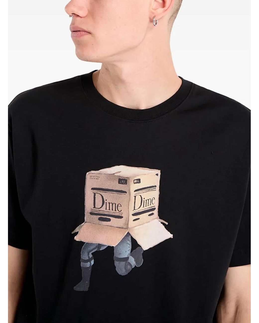 Dime Black Box-Print T-Shirt