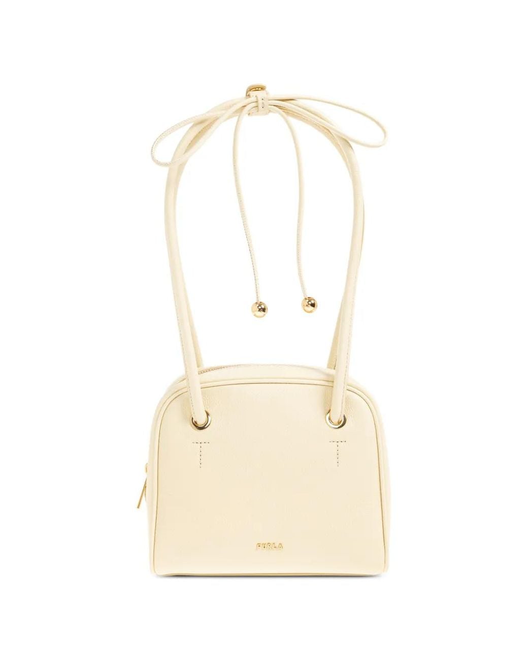 Furla Natural Poppy Grained-Leather Shoulder Bag