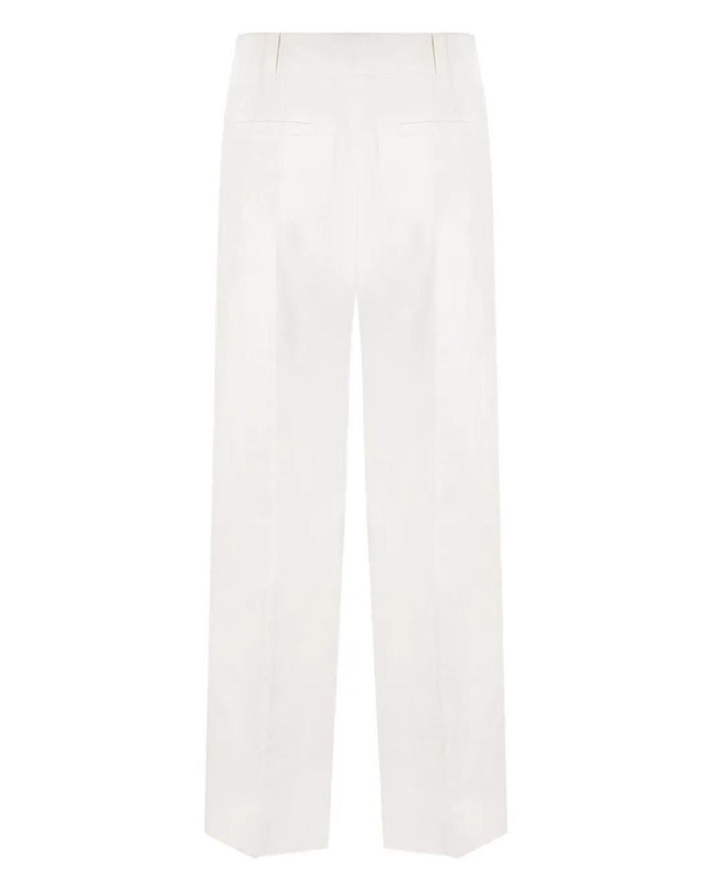 Chloé White Straight Leg Tailored Trousers