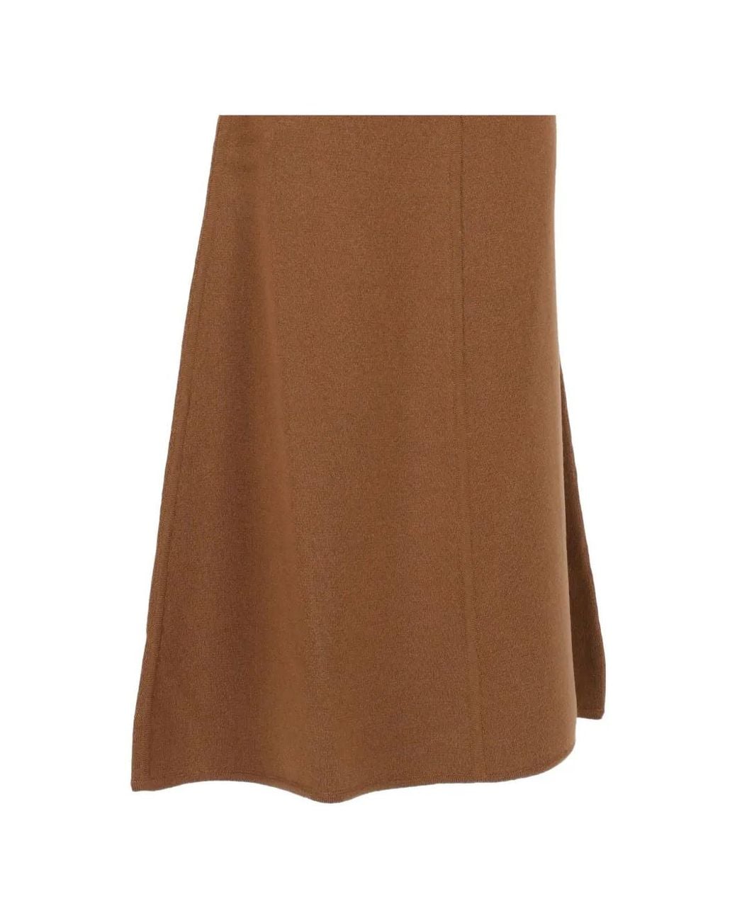 Max Mara Brown Wool And Cashmere Yarn Skirt