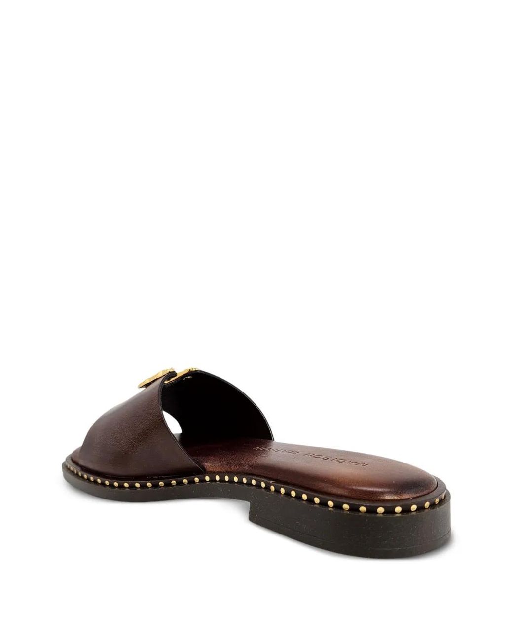 Madison Maison Brown Hammered-Hardware Sandals
