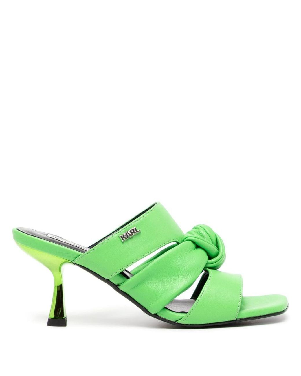 Karl Lagerfeld Panache 80mm Knot-detailing Sandals in Green | Lyst UK